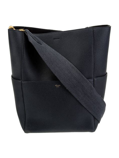 celine seau sangle bag navy|seau sangle bag.